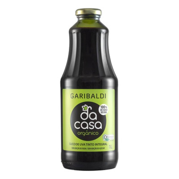 Suco Integral Orgânico Uva Tinto Da Casa Garrafa 1l
