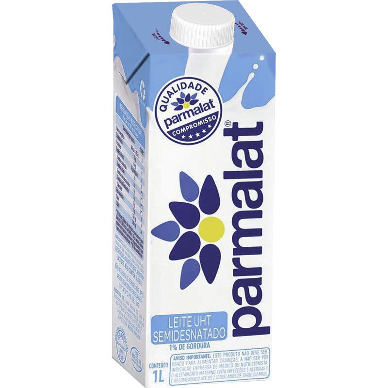 Leite Longa Vida Parmalat Semidesnatado TP com 1L