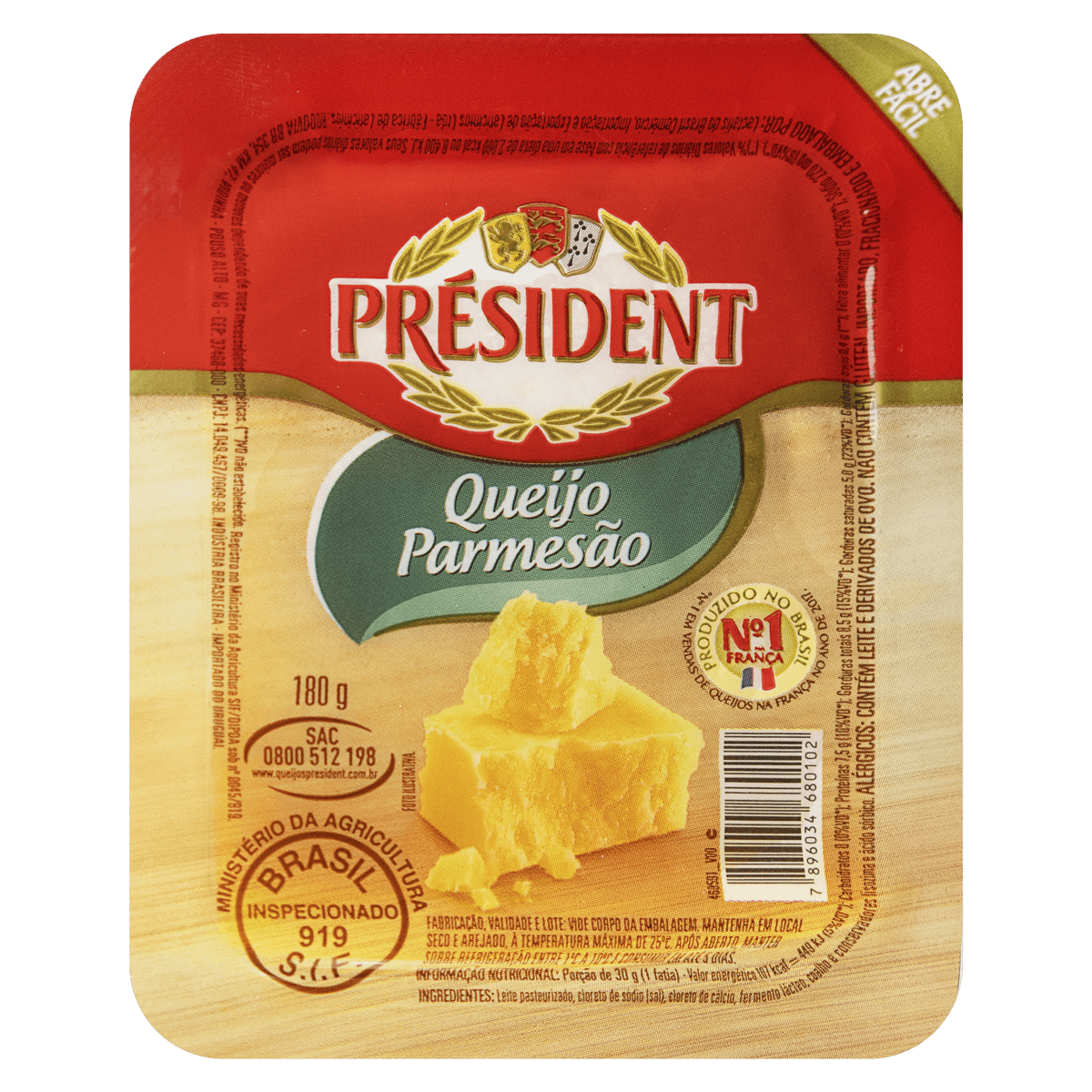 Encontraproduto.com.br - Queijo Parmesão Président Embalagem com 180g