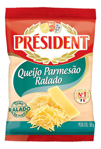 Queijo Parmesão Ralado Président Pacote 50g