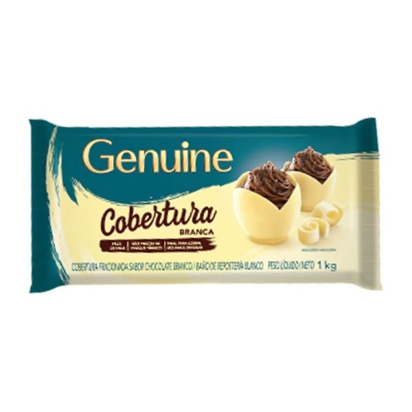 Encontraproduto.com.br - Barra de Chocolate Cobertura Genuine Branco 1kg - Cargill