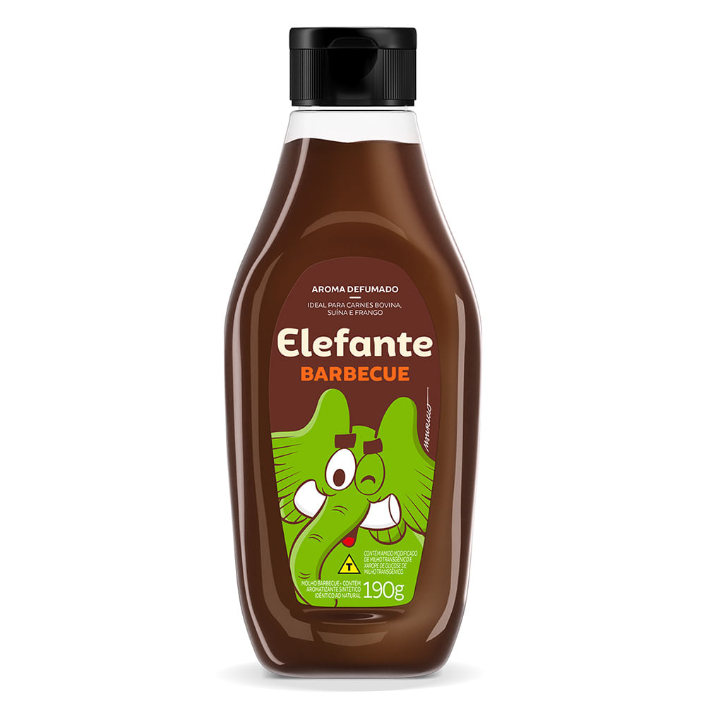 Encontraproduto.com.br - Molho Barbecue Elefante Frasco com 190g