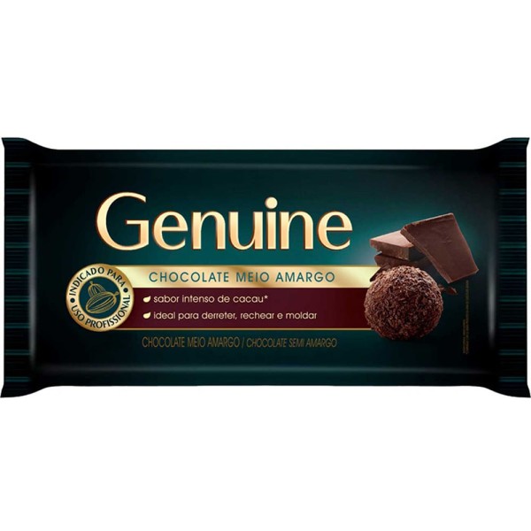Encontraproduto.com.br - Barra de Chocolate Genuine Meio Amargo 1kg - Cargill