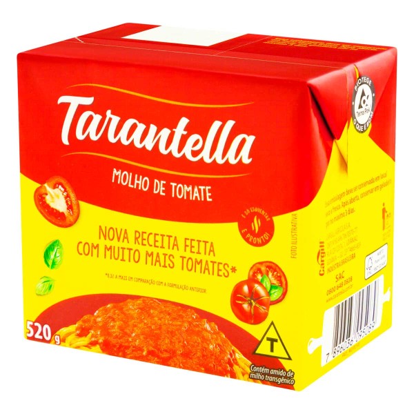 Encontraproduto.com.br - Molho de Tomate Tarantella Caixa 520g