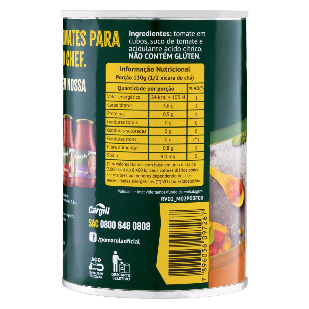 Encontraproduto.com.br - Tomate Pelado em Cubos Pomarola 400g