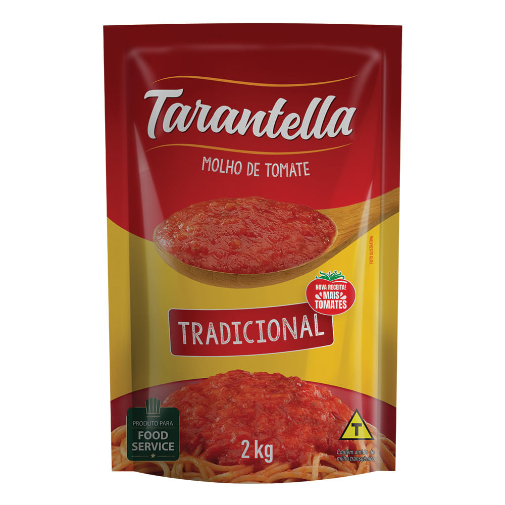 Molho de Tomate Tarantella Tradicional Pouch com 2kg