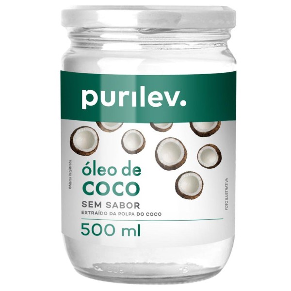 Encontraproduto.com.br - Óleo de Coco Purilev sem Sabor Vidro 500ml