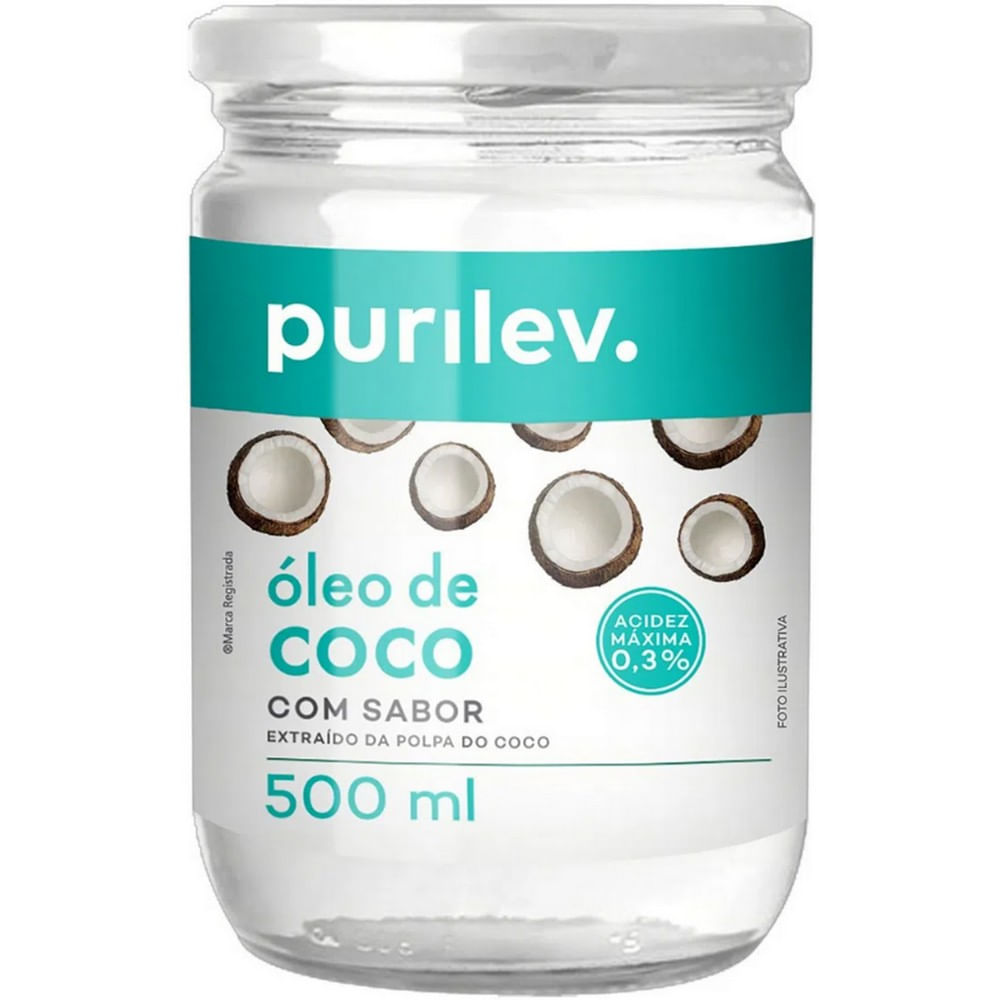 Encontraproduto.com.br - Óleo de Coco Purilev Com Sabor 500ml