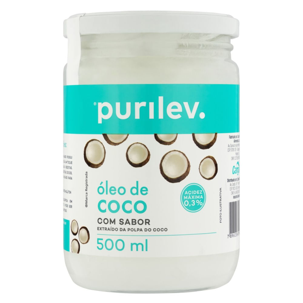 Encontraproduto.com.br - Óleo de Coco Purilev Com Sabor 500ml