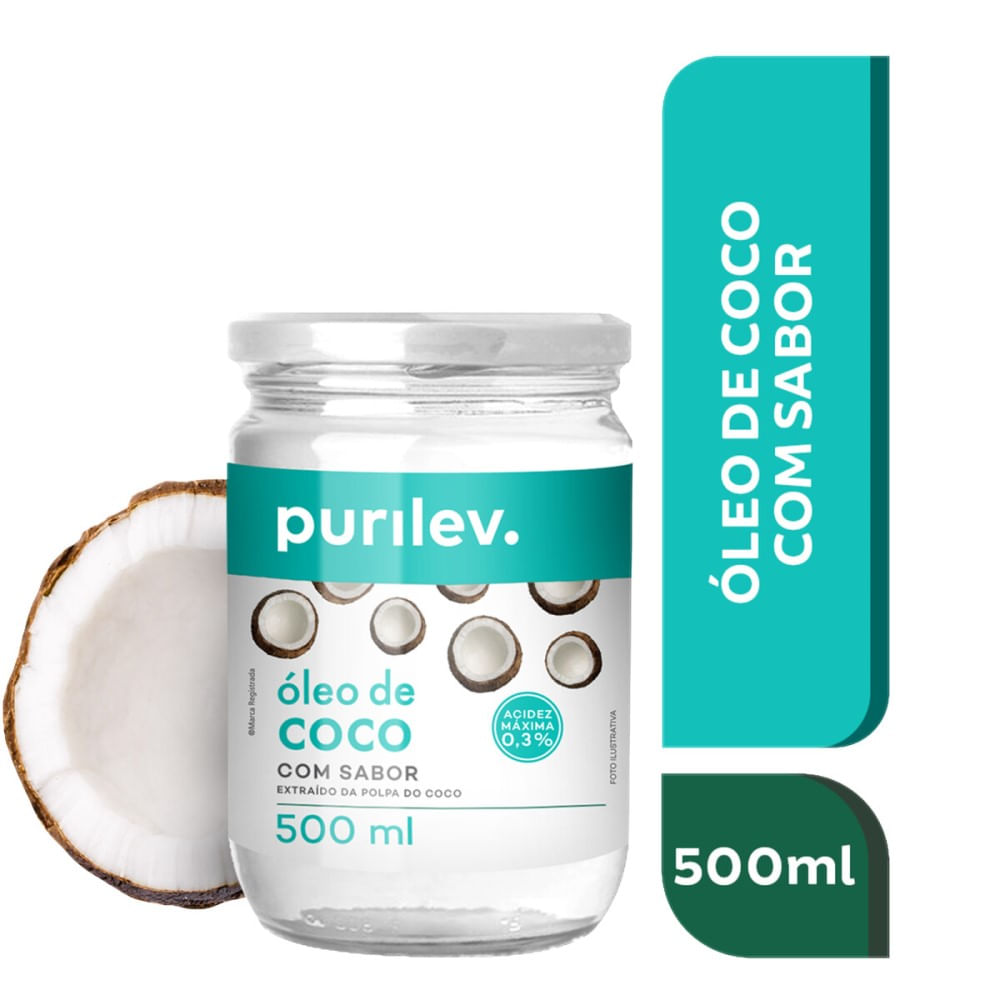 Encontraproduto.com.br - Óleo de Coco Purilev Com Sabor 500ml