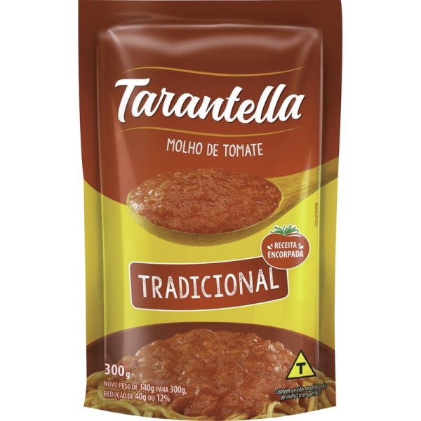 Encontraproduto.com.br - Molho de Tomate Tarantella Tradicional Pouch com 300g