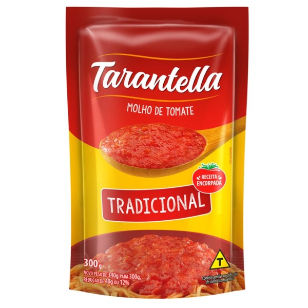 Encontraproduto.com.br - Molho de Tomate Tarantella Tradicional Pouch com 300g