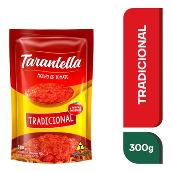 Encontraproduto.com.br - Molho de Tomate Tarantella Tradicional Pouch com 300g