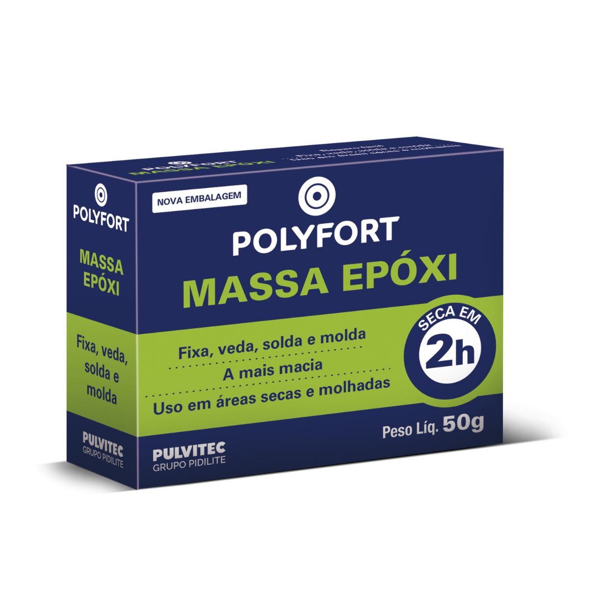 Encontraproduto.com.br - Massa Epoxi Polyepox 50g Pulvitec