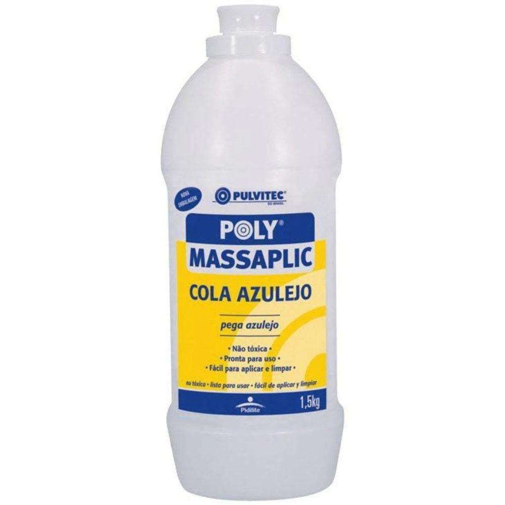 Encontraproduto.com.br - Cola para Assentamento Massaplic Polyfort Branco 1,5Kg Pulvitec