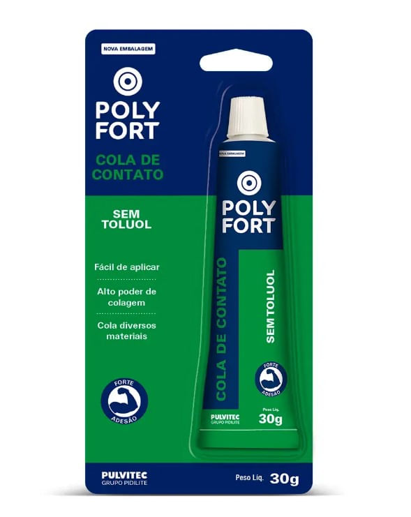 Encontraproduto.com.br - Cola De Contato Sem Toluol Polyfort 30g Pulvitec