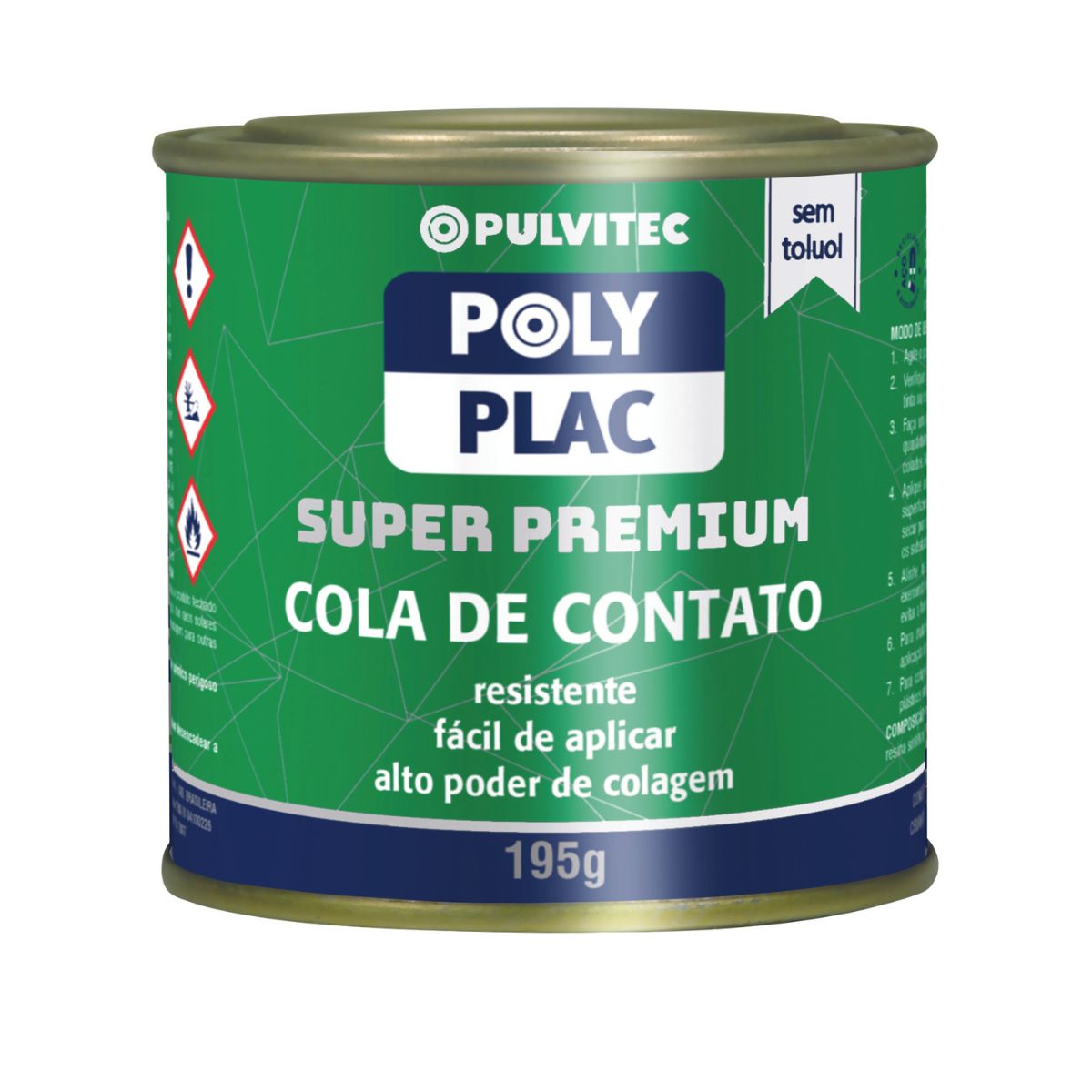 Encontraproduto.com.br - Cola De Contato Sem Toluol Polyfort 195g Pulvitec