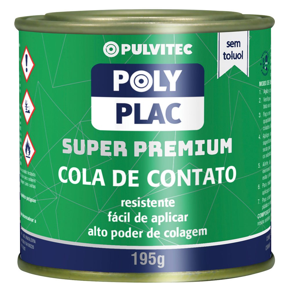 Encontraproduto.com.br - Cola De Contato Sem Toluol Polyfort 195g Pulvitec