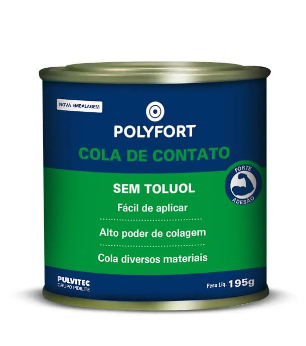 Encontraproduto.com.br - Cola De Contato Sem Toluol Polyfort 195g Pulvitec
