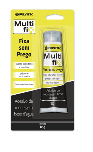 Encontraproduto.com.br - Adesivo de Montagem Polyfort Fixa sem Prego Branco 85g Pulvitec