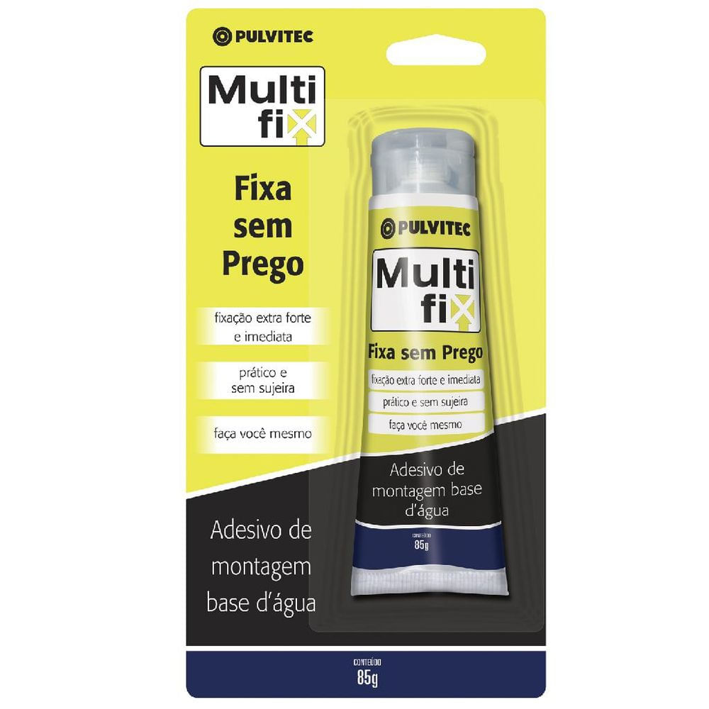 Encontraproduto.com.br - Adesivo de Montagem Polyfort Fixa sem Prego Branco 85g Pulvitec