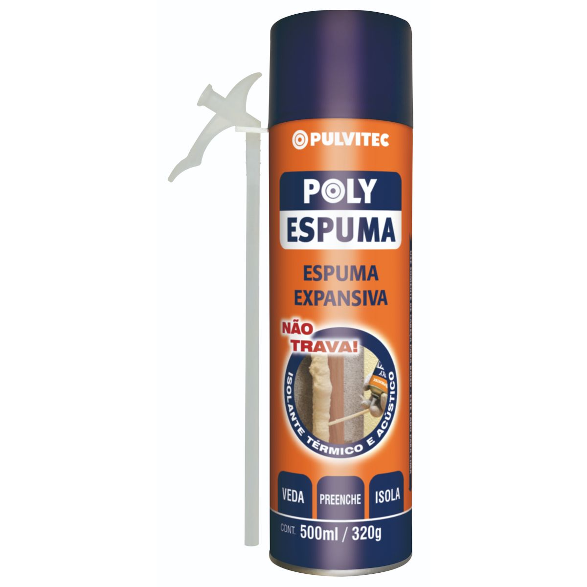 Encontraproduto.com.br - Espuma Expansiva Pulvitec Polyespuma 500 ML
