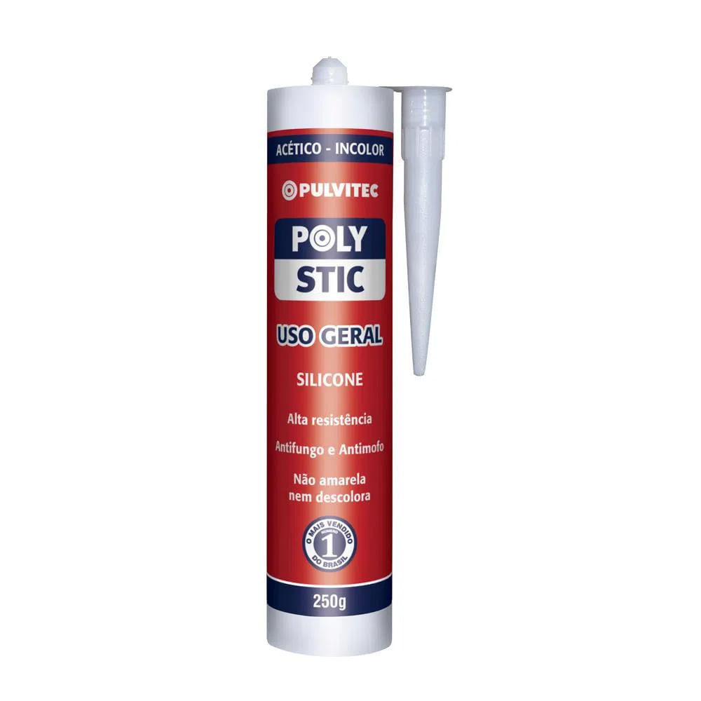 Encontraproduto.com.br - Silicone Acético Polyfort Multiuso Incolor 250g Pulvitec
