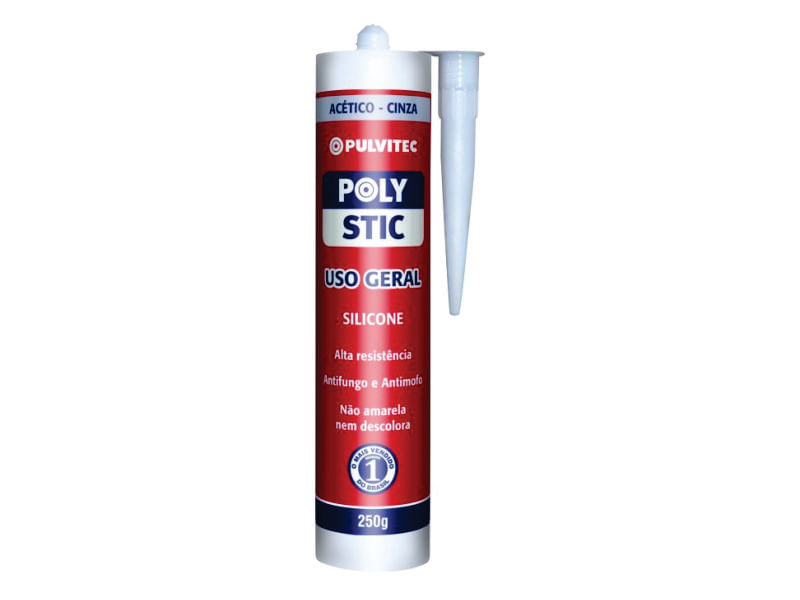 Encontraproduto.com.br - Silicone Polystic Cinza     250G Pulvitec