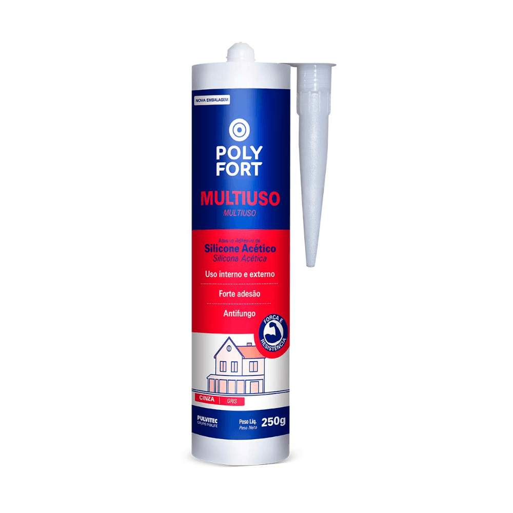 Encontraproduto.com.br - Silicone Polystic Cinza     250G Pulvitec