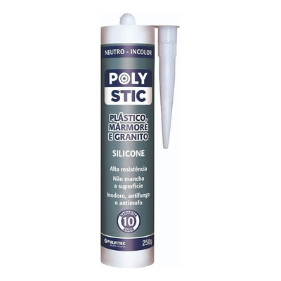 Silicone Neutro Multiuso Polyfort Incolor 250g Pulvitec