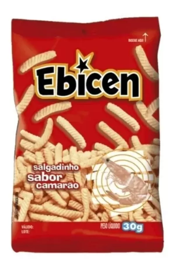 Encontraproduto.com.br - Salgadinho Assado Ebicen Camarão 60g - Glico