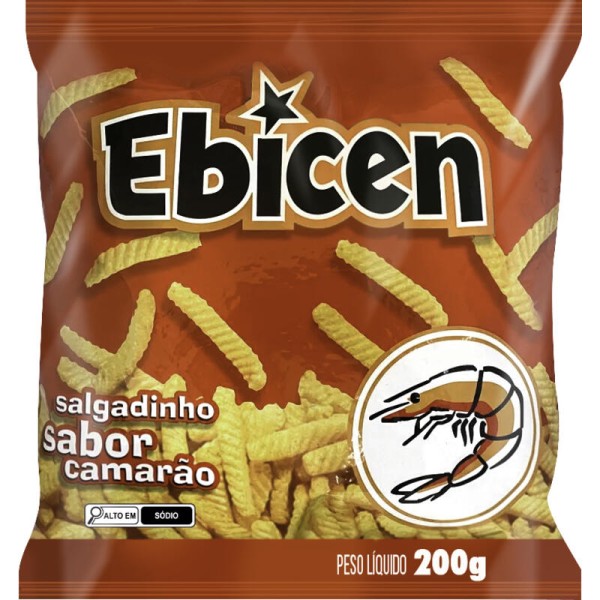 Encontraproduto.com.br - Salgadinho Ebicen Camarão Pacote com 200g