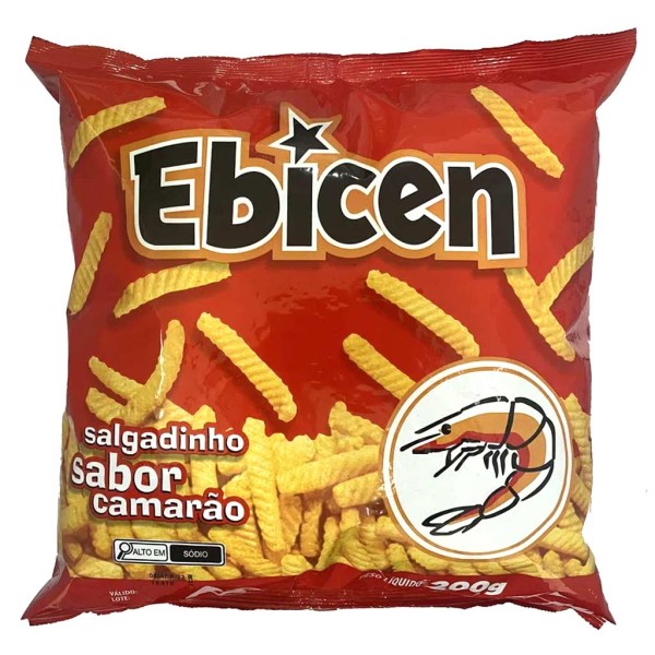Encontraproduto.com.br - Salgadinho Ebicen Camarão Pacote com 200g