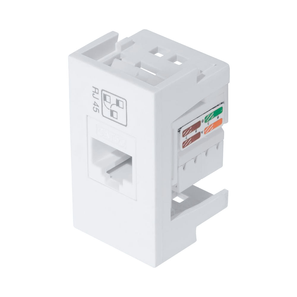 Encontraproduto.com.br - Módulo Tomada Para Rede de Informática RJ45 CAT 5E 8Vias Modulo - 1140 - FAME