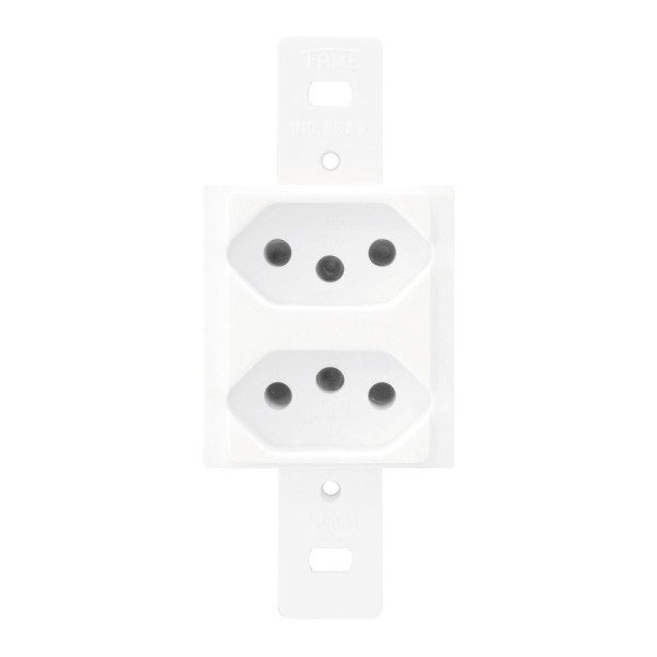 Tom 2 Seções S/esp 20a Blanc Branco Brilhante 250v Fame