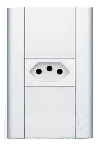 Encontraproduto.com.br - Conjunto Tomada Modulare 1 Módulo 2P+T 10A Branco Fame