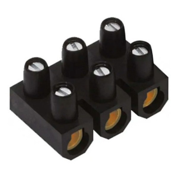 Conector 6mm Multiplo Barra 3 Bornes Fame