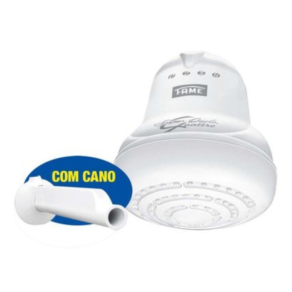 Chuveiro elétrico Super Nova com cano 127V 5400W branca Fame