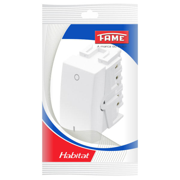 Encontraproduto.com.br - Módulo Interruptor Paralelo Fame Habitat 16A Branco