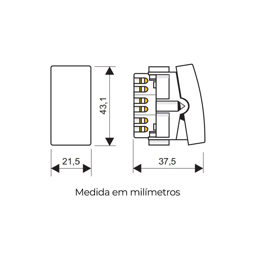 Encontraproduto.com.br - Módulo Interruptor Paralelo Fame Habitat 16A Branco