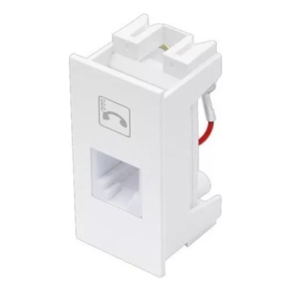 Módulo Tomada para Telefone Fame Habitat/Elegance RJ11 4 Vias Branco