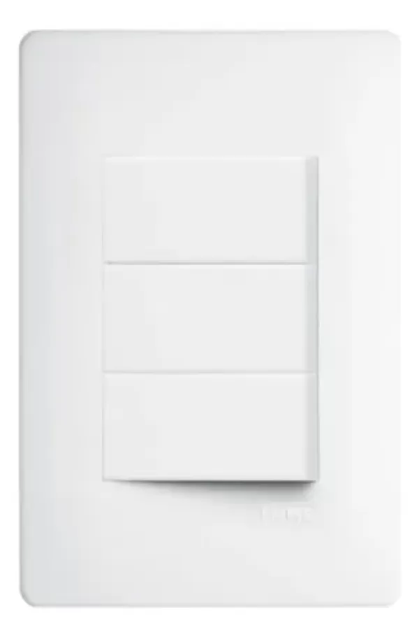 Interruptor Simples Triplo Fame Habitat com Placa 4x2 Branco