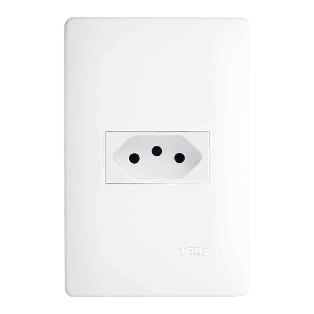 Encontraproduto.com.br - Tomada Fame Habitat 2P+T 20A com Placa 4x2 Branco