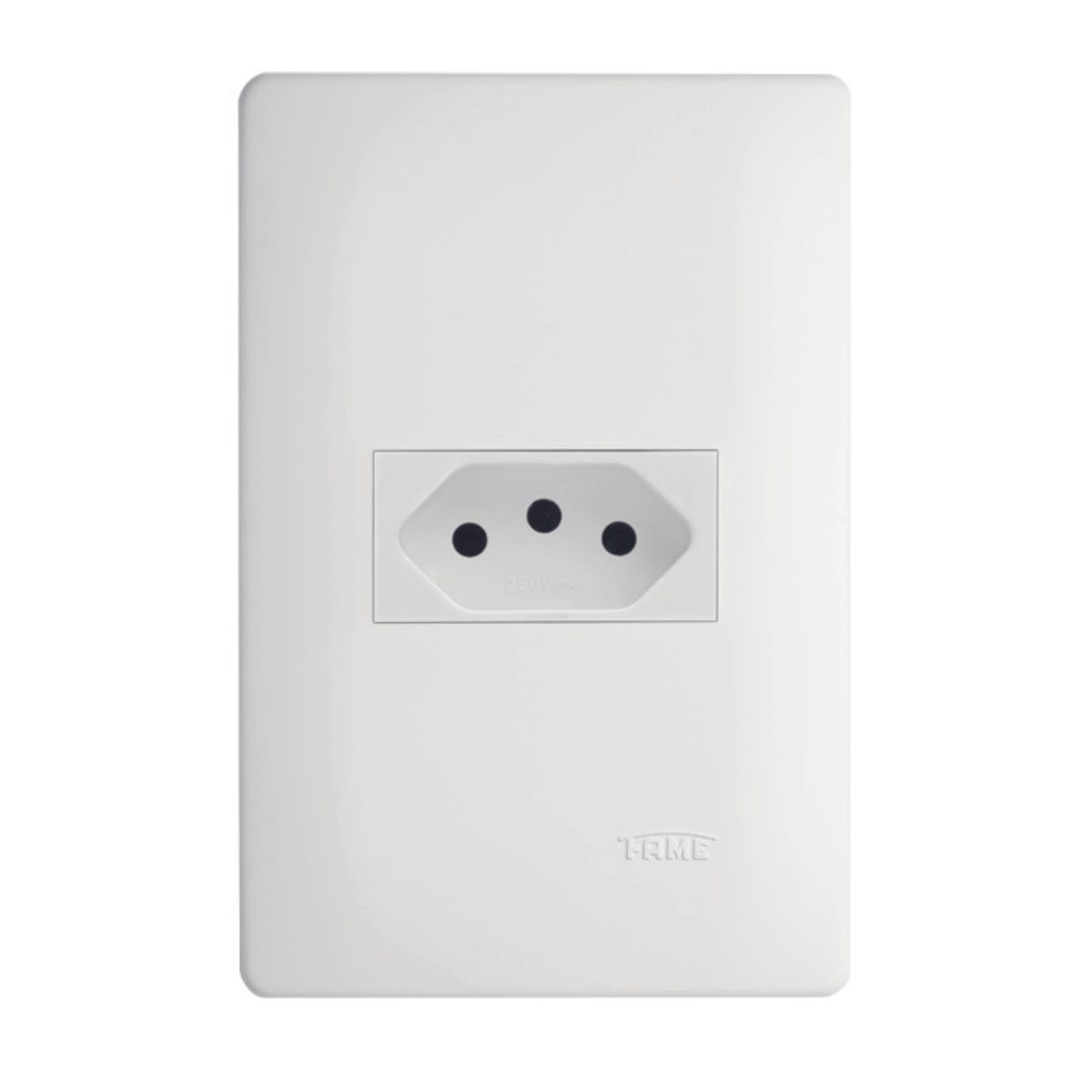 Encontraproduto.com.br - Tomada Fame Habitat 2P+T 20A com Placa 4x2 Branco