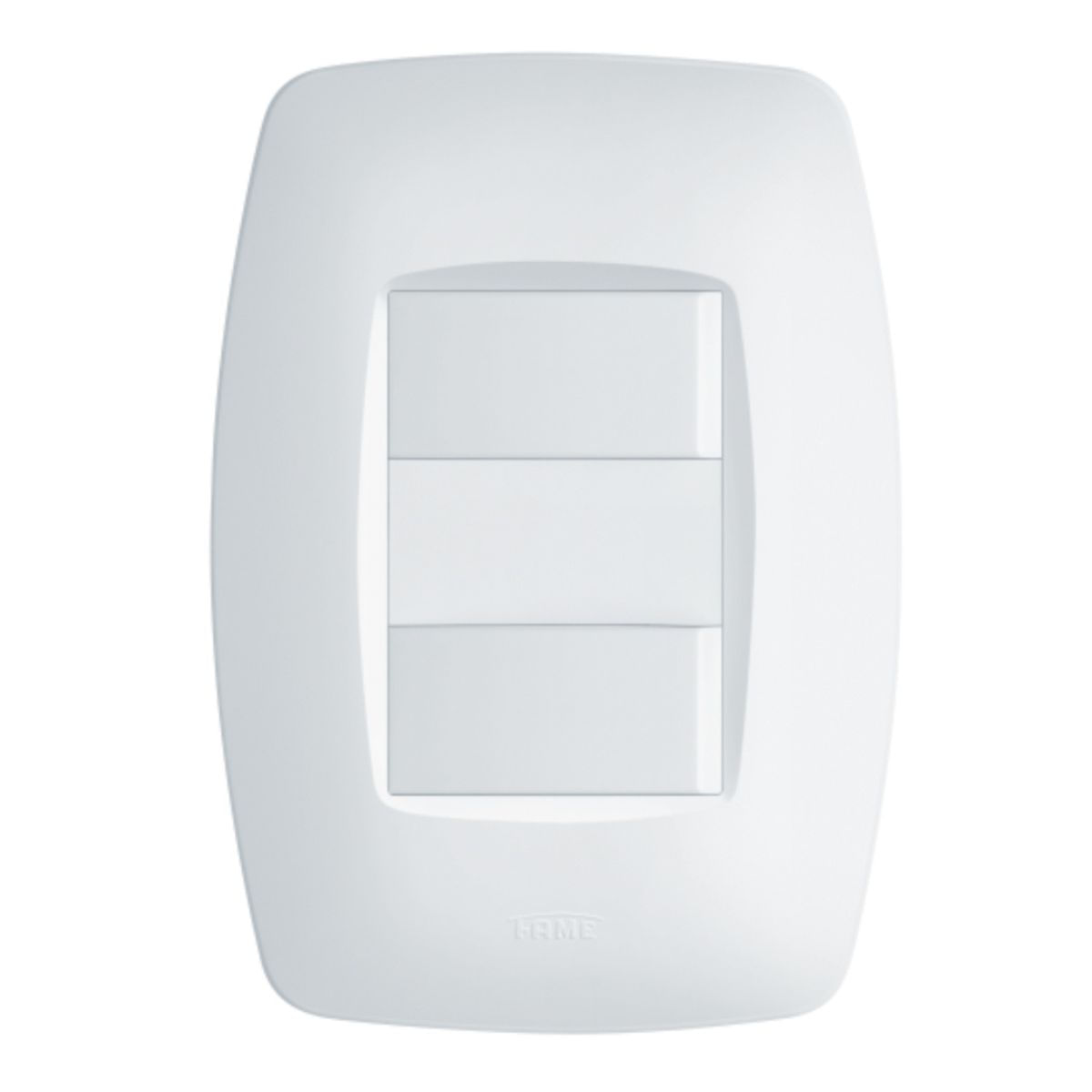 Encontraproduto.com.br - Interruptor Simples Duplo Fame Elegance com Placa 4x2 Branco