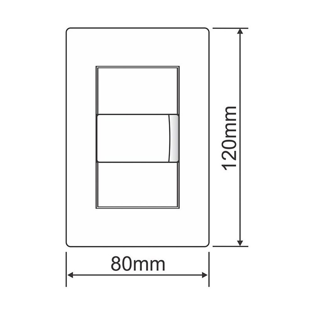 Encontraproduto.com.br - Interruptor Simples Duplo Fame Elegance com Placa 4x2 Branco
