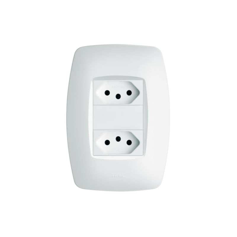 Encontraproduto.com.br - Conjunto Elegance 2 Tomadas 2p+T 10a Fame