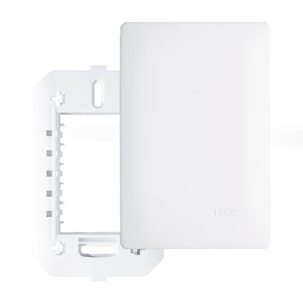 Encontraproduto.com.br - Placa Cega com Suporte Fame Habitat 4x2 Branco