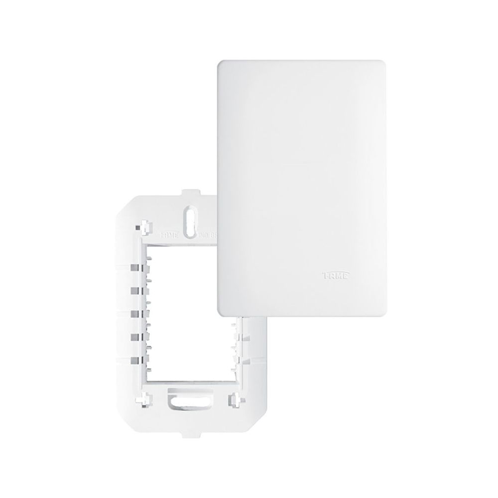 Encontraproduto.com.br - Placa Cega com Suporte Fame Habitat 4x2 Branco