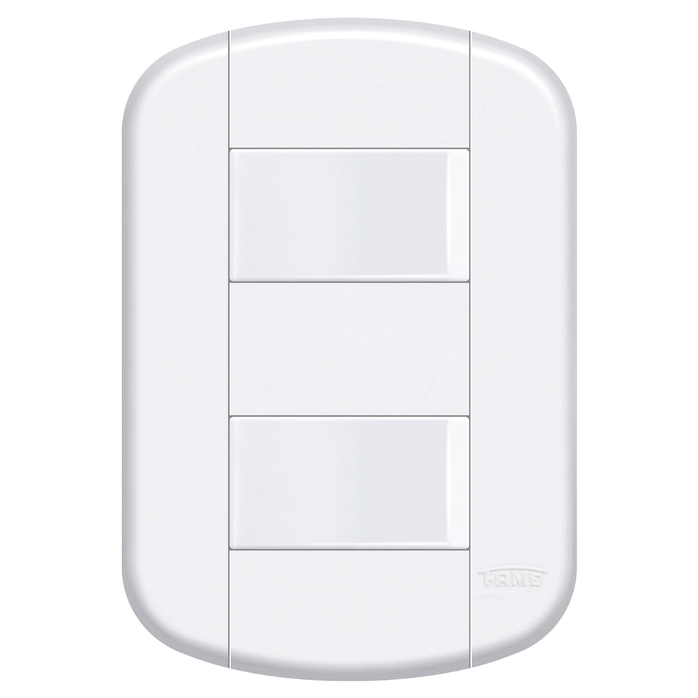 Encontraproduto.com.br - Interruptor Fame Duplo Simples Distanciados 16A Blanc Mais
